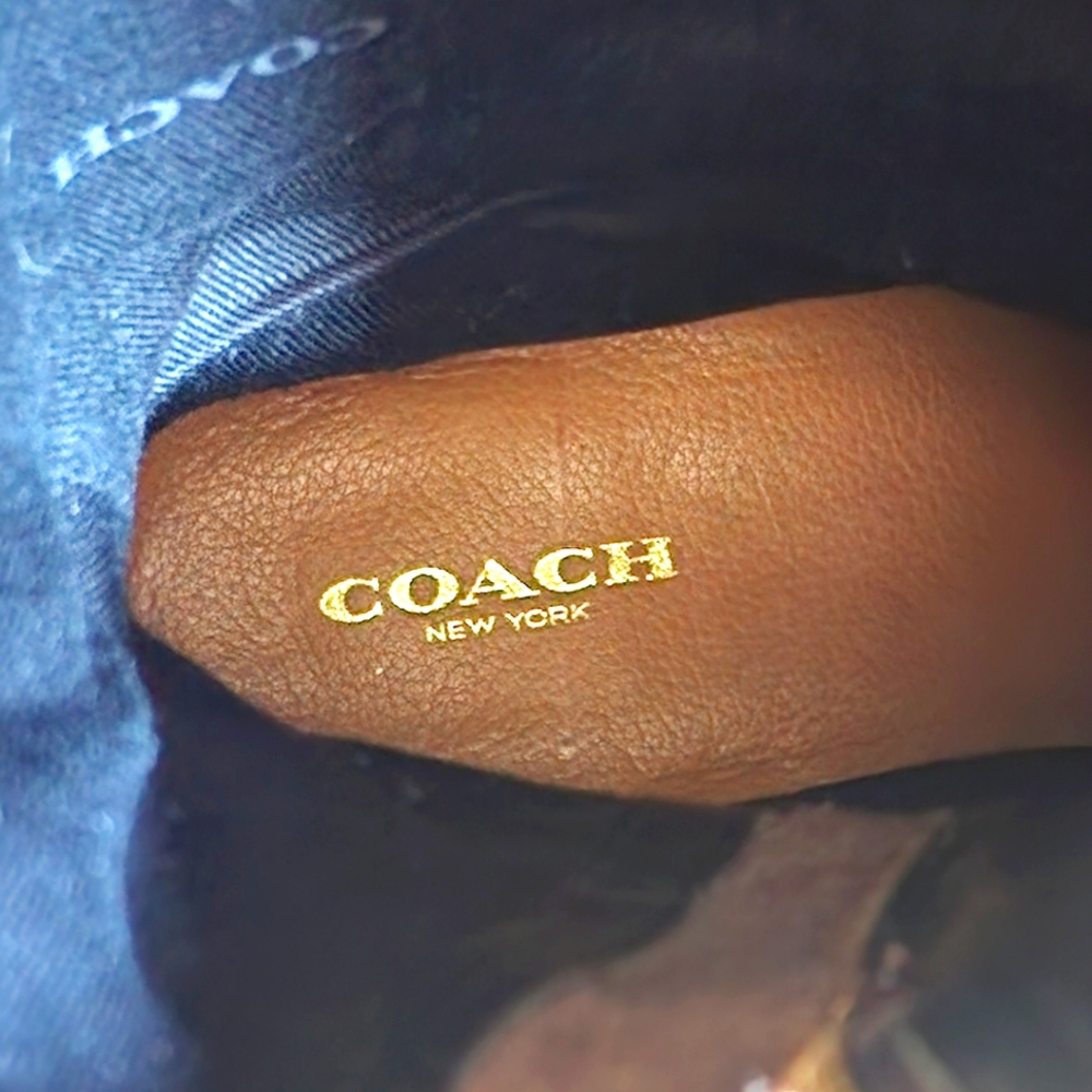 Coach Knee High Brown Leather Boots 7.5B - Picture 12 of 16
